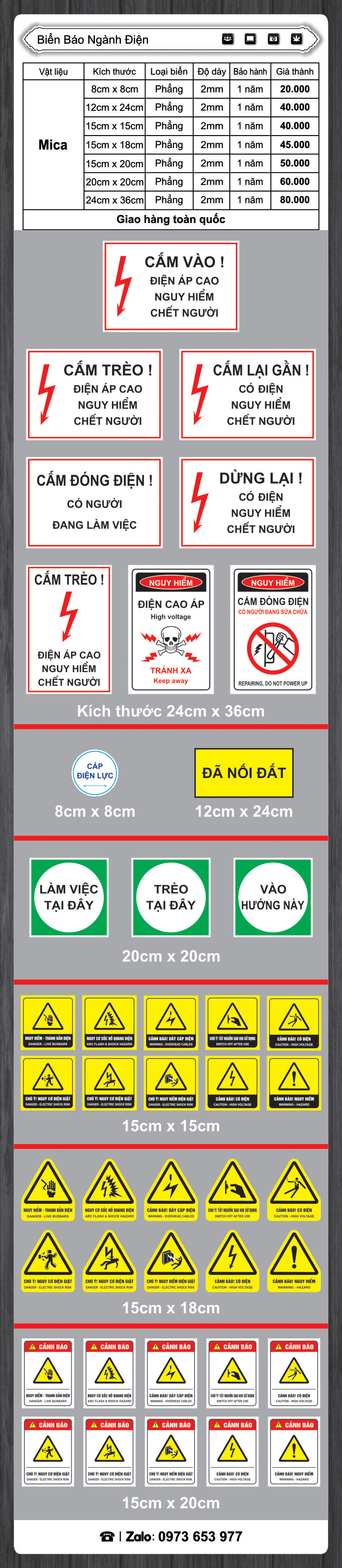 Biển Báo Ngành Điện