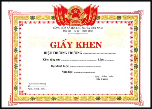 In Giấy Khen